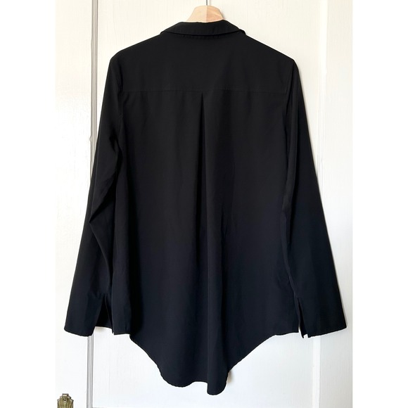 Quince Performance Tech Blouse Shirt Black M Everyday Essentials Office Casual - Picture 7 of 9